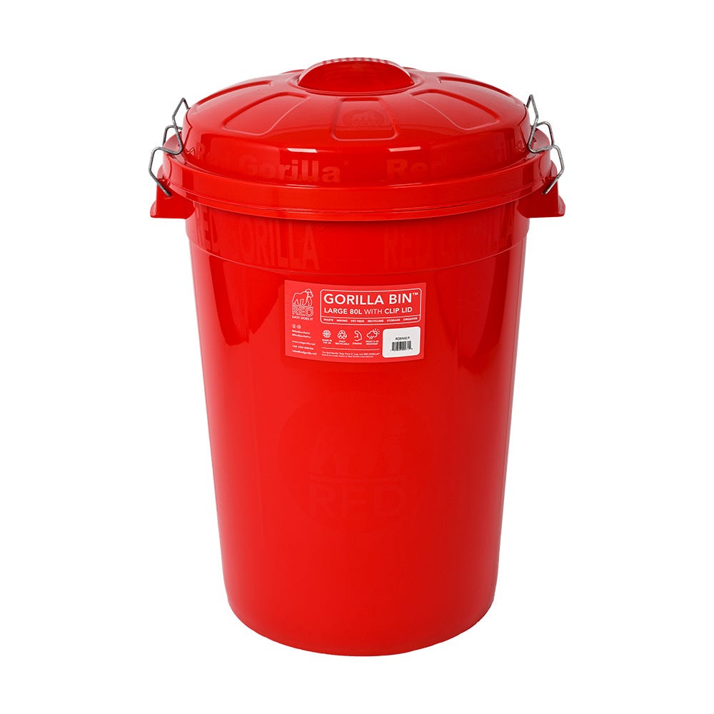 Red Gorilla Bin With Clip Lid image 17